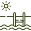 Icône de piscine sous le soleil